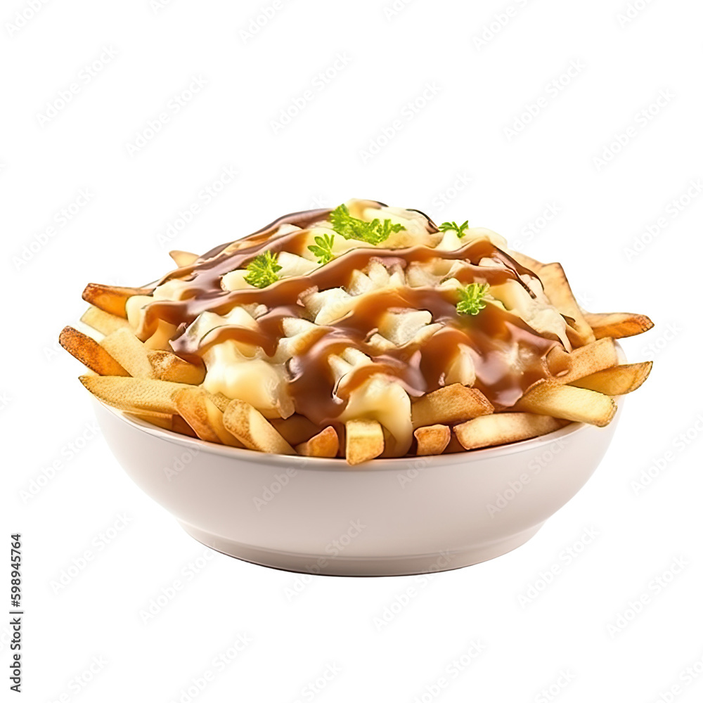 Transparent Poutine Label poutine isolated on a transparent background, generative ai Stock ...