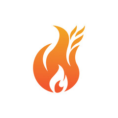 Wall Mural - Fire logo design illustration and fire symbol