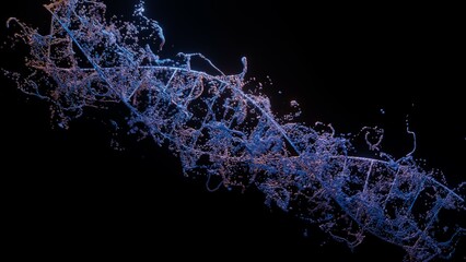 Helix Human DNA 3 D Rendering