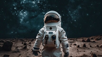 The Sky's the Limit: Child in Astronaut Costume Imagining a Universe of Possibilities by Generative AI