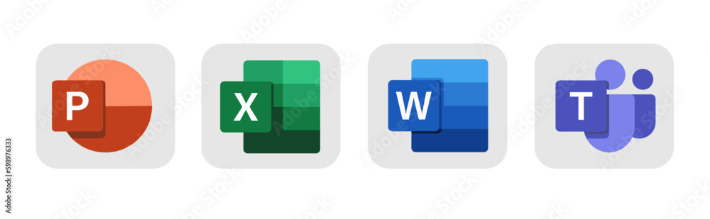Microsoft Word, Ms Excel and MS Powerpoint logo icon transparent png ...