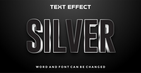 Silver editable text effect