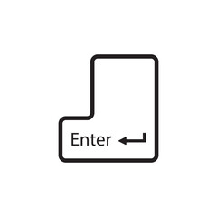 Fototapete - Enter button vector icon. Enter flat sign design. Keyboard enter button symbol pictogram. UX UI icon