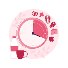 Poster - Intermittent fasting abstract concept vector illustration. Weight-loss diet, healthy food, meal plan, eating window, fasting schedule, metabolic health, sports nutrition abstract metaphor.