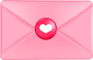 Wall Mural - love with heart icon symbol and social media communication sign icon on website. 3d technology icon 