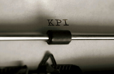 Fototapete - Text KPI typed on retro typewriter