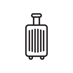 Wall Mural - Luggage vector icon. Baggage flat sign design. Travel luggage symbol pictogram. UX UI icon