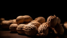 Healthy Snack Organic Nut Assortment On Leaf Generative AI