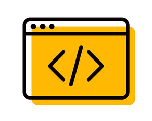 Code programming icon vector illustration design