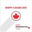 © mim art - Happy Canada Day background with the red maple leaf. vector illustration.
