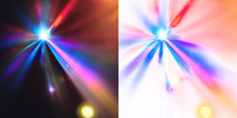 Poster - neon light leak, lens flare and prism overlay. great as graphic resource for screen or add layer sty