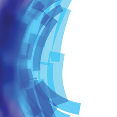 Poster - Vector background with blue lines and blurred edge