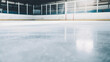 Close up of ice in hockey rink