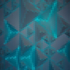 Blue geometric background. Hexagonal abstract vector background in polygonal style. eps 10