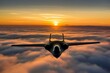 F-35 Jet im Sonnenuntergang