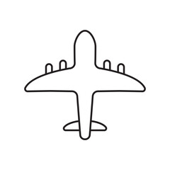 Wall Mural - Plane vector icon. Aviation icon. Airplane flat sign design. Flight transport plane symbol. Airport airplane outline vector sign. Reactive plane line symbol. Aircraft pictogram. Jet icon. UX UI icon