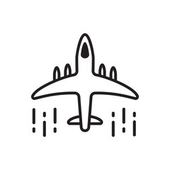 Wall Mural - Plane vector icon. Aviation icon. Airplane flat sign design. Flight transport plane symbol. Airport airplane outline vector sign. Reactive plane line symbol. Aircraft pictogram. Jet icon. UX UI icon