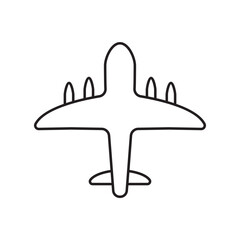 Wall Mural - Plane vector icon. Aviation icon. Airplane flat sign design. Flight transport plane symbol. Airport airplane outline vector sign. Reactive plane line symbol. Aircraft pictogram. Jet icon. UX UI icon