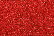 Red Color Glitter Paper Texture Close Up As Background