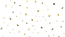 Gold Confetti Background, Isolated On Transparent Background