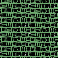 Wall Mural - abstract elements seamless pattern on green background design
