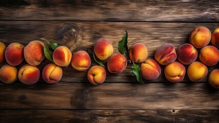 Wall Mural - Red apples and tangerine on wooden plate. Generative Ai