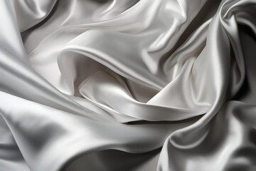 a close up view of a white fabric, generative AI
