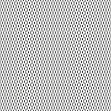 Metallic Black Mesh On A White Background. Diagonal Crossed Lines. Geometric Texture. Seamless Vector Pattern. Vector Illustration.