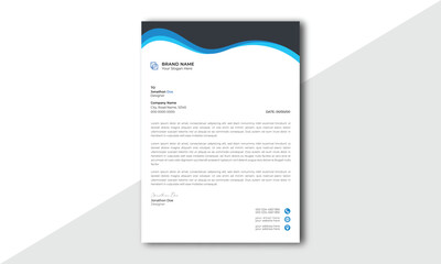 Wall Mural - abstract letterhead design modern business letterhead design template. modern company letterhead tem