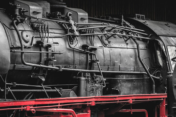 Trains à vapeur en prise large et détails 