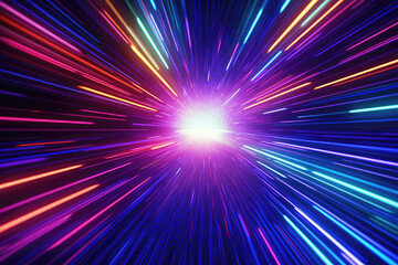 hyperjump: a neon space odyssey. generative ai