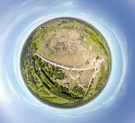 Poster - Olsztyn - castle ruins from the drone