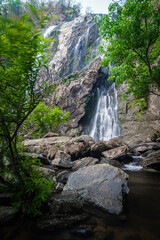 Wall Mural - Khlong Lan Waterfall, Beautiful waterfalls in klong Lan national park of Thailand