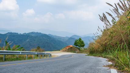 Wall Mural - landscape of road Mae Wong National Park - Kamphaeng, Thailand