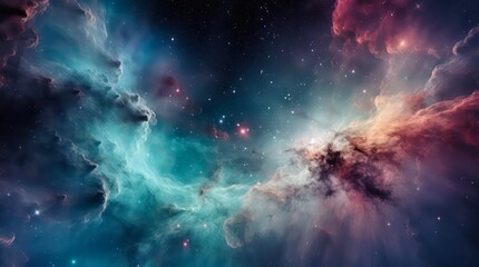 Wall Mural - abstract space background. galaxies, nebula and stars in space. generative ai.