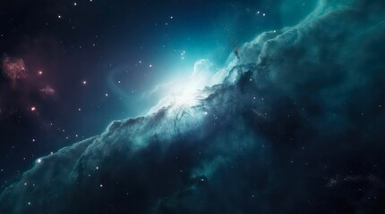 Wall Mural - abstract space background. galaxies, nebula and stars in space. generative ai.
