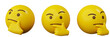 © Cangbacang - 3d emoticon thinking emoji or yellow ball emoticon creative user interface web design symbol