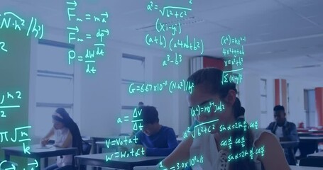 Poster - Animation of equations and data processing over diverse school children