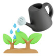 watering 3d illustration