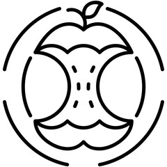 Fototapete - Compostable Icon. Bio Decompose Symbol. Line Icon Vector Stock