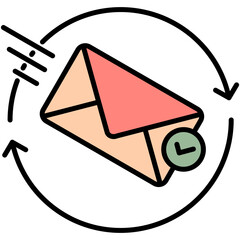Fototapete - Email Icon. Newsletter Mail Symbol. Line Filled Icon Vector Stock