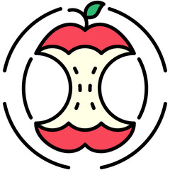 Fototapete - Compostable Icon. Bio Decompose Symbol. Line Filled Icon Vector Stock