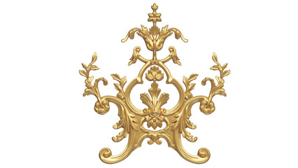 Wall Mural - golden ornament on a wall