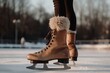 Skater Skating On Rink Background Generative AI