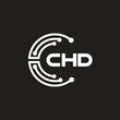 © designhill - CHD letter technology logo design on black background. CHD creative initials letter IT logo concept. CHD letter design.