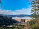 Fototapeta Kawa jest smaczna - View of Shasta Dam, Shasta Lake, and Mount Shasta