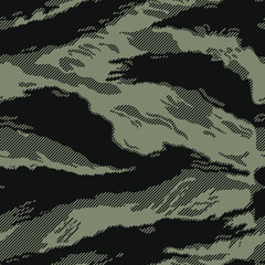 Camouflage vector linear pattern, trendy abstraction