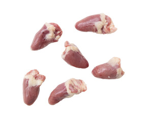 Poster - Chicken hearts isolated on white background