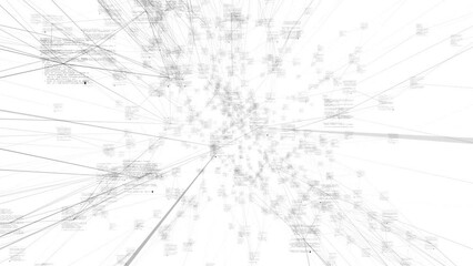 A neural network performs calculations in each of its nodes.