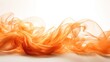 canvas print picture - Abstrakter weißer Hintergrund mit Orange und zartem weißen und orange farbigem Rauch, Generative AI